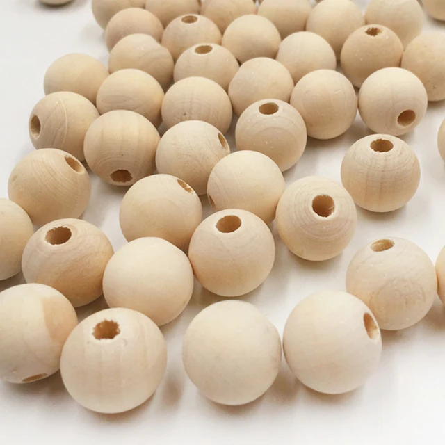 10-500pcs Natural Color Wood Beads Round Spacer Wooden Beads Eco-Friendly Wooden 10-500pcs Natural Color Wood Beads Round Spacer Wooden Beads Eco-Friendly Wooden