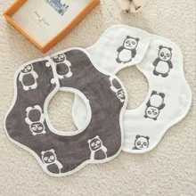 Новые детские нагрудники детские слюнявчики бандана, материал для отрыжки бандана вращение на 360 градусов 6 слоев марли мягкий новорожденный слюнявчик для младенца полотенце-нагрудник