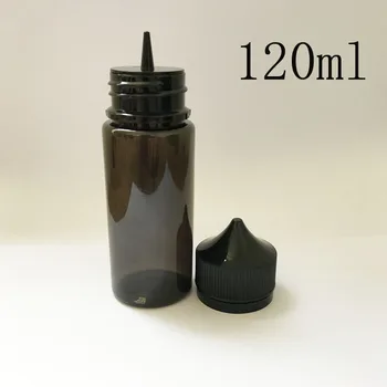 

20pcs/lot 120ml Plastic PET Black Dropper Bottles Liquid E Juice Eye Drop Pointed Tip Childproof Cap Vape Oil Refill Containers