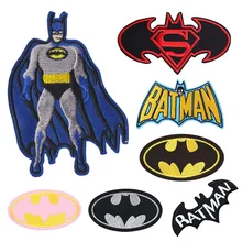 Batman héroes parche bordado hierro de alta calidad en ropa parches para ropa DIY pegatinas, insignias apliques venta al por mayor