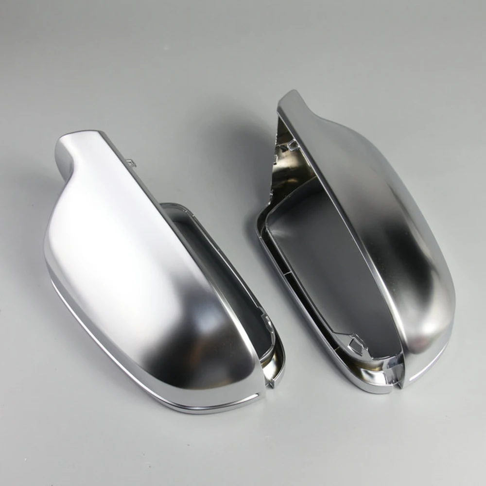 

1 Pair of Auto Rearview Mirror Shell Cover Protection Cap Matte Chrome for Audi A3 A4 A5 Car Mirror Cover