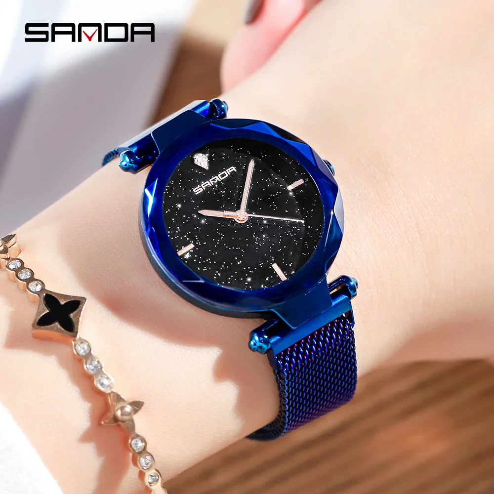

2018 Elegant Ladies Quartz Watch Magnet Buckle Fashion Rose Gold Bracelet Dress Women Watches Female Luxury Clock reloj mujer