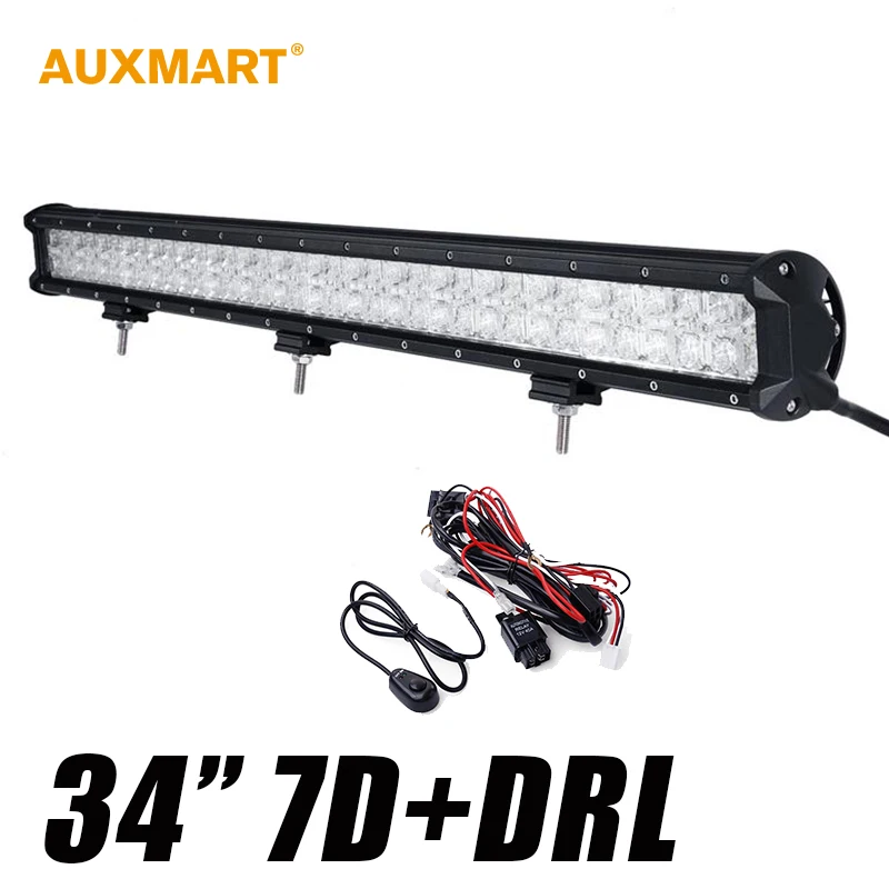 

Auxmart 7D 34inch 360W LED Light Bar Spot Flood Beam DRL Offroad LED Bar for SUV ATV RZV 4x4 4WD 2WD Truck Trailer Pickup 12v 24