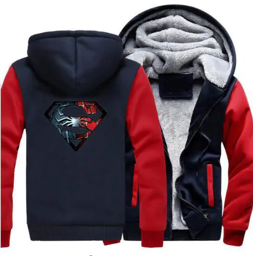 Super Polaire Grey blue 2018 Manteau Hop Zippée Hiver Hip Épais À Shirts Hommes Hero Streetwear Superman red Hoodies Capuche Marque Chaud black Mens De rqx8rXnp