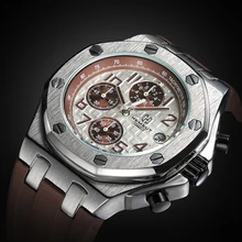 Брендовые новые золотые мужские часы, мужские Роскошные Кварцевые часы, водонепроницаемые кварцевые наручные часы 3ATM, оригинальные мужские часы для больших запястья