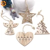 6PCS European Hollow Christmas Snowflakes Wooden Pendants Ornaments for Xmas Tree Ornament Christmas Party Decorations Kids Gift ► Photo 2/6