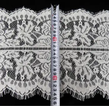 

3 Meters long 25CM off white and black new style thick lingerie under wear skirt craft DIY home sewing decorative lace trim