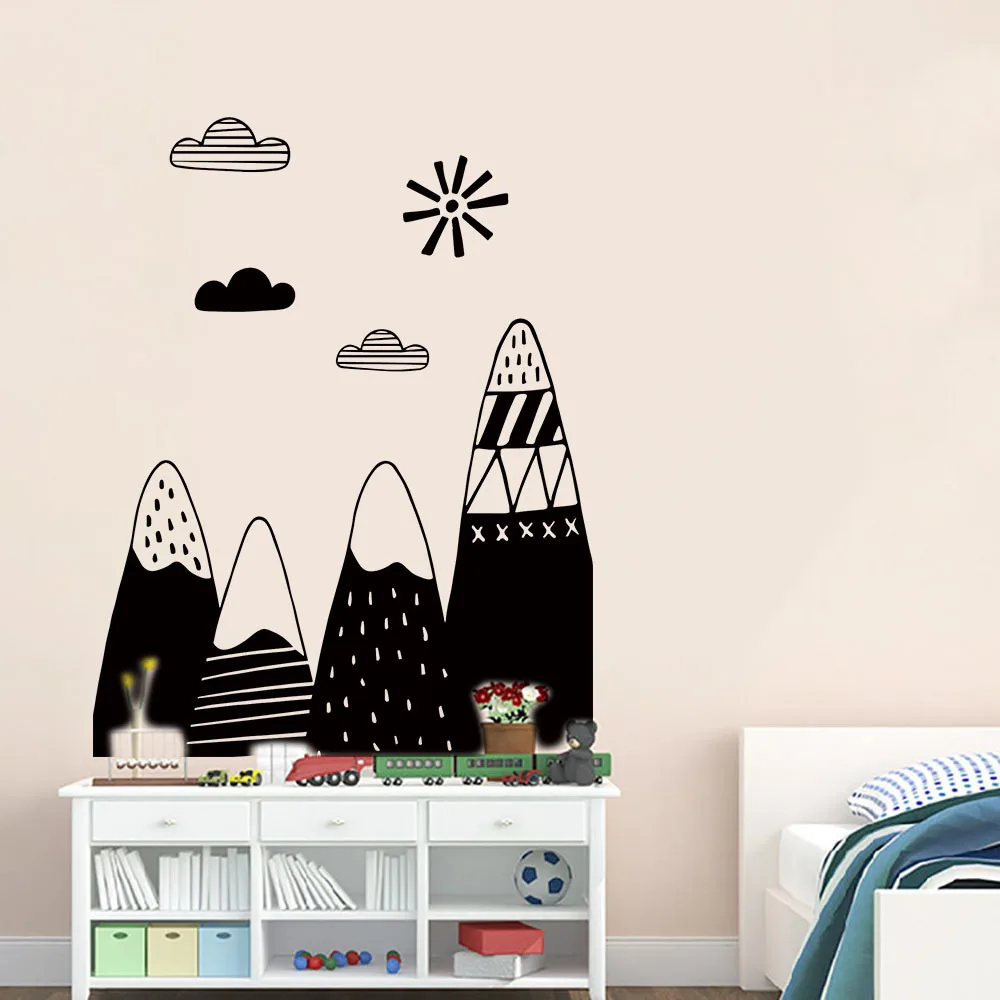 

Dream home DX120 cartoon nursery forest tribal hill can remove PVC wall paste home decoration children bedroom wall paste