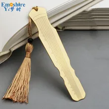 Роскошный золотой латуни Закладки книги Марка античная металла Закладки Творческий пользовательские надписи Школа Офис подарок для малыша M113