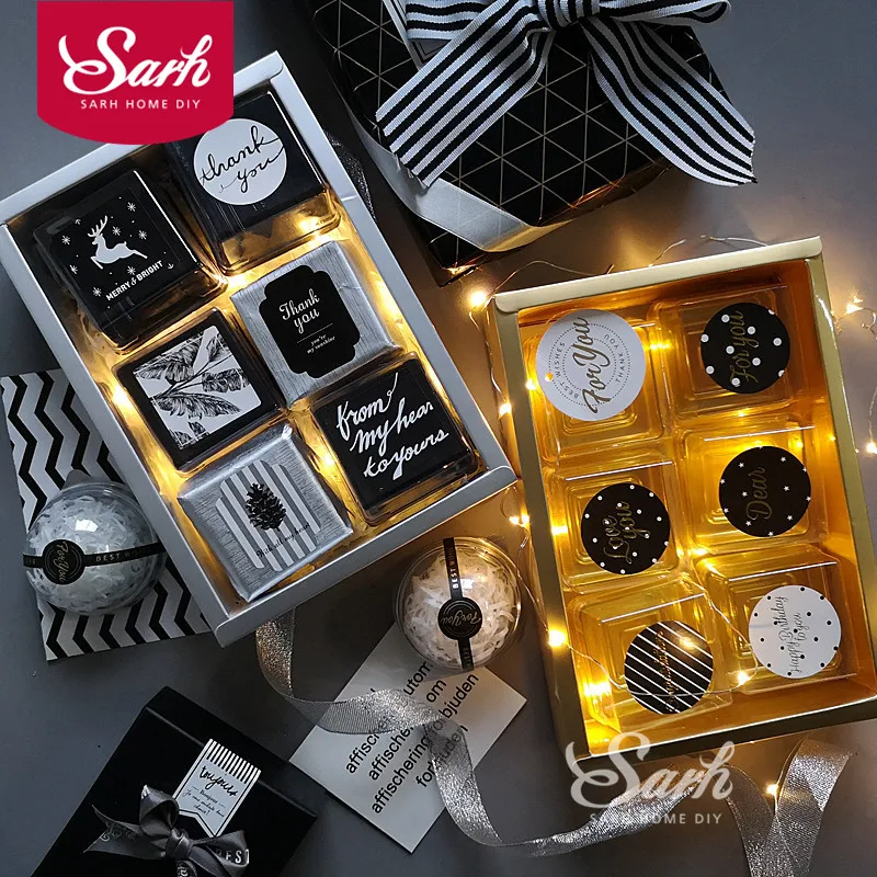 

5Pcs/pack Simple Style Silver Gold Gift Box Cake Boxes Biscuits Boxes for Baking Decoration Package