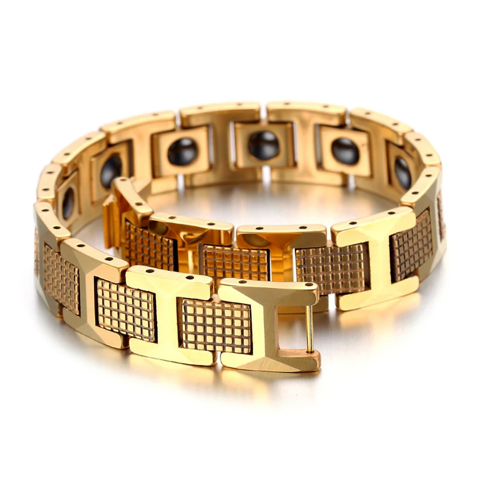 Tungsten steel gold bracelet