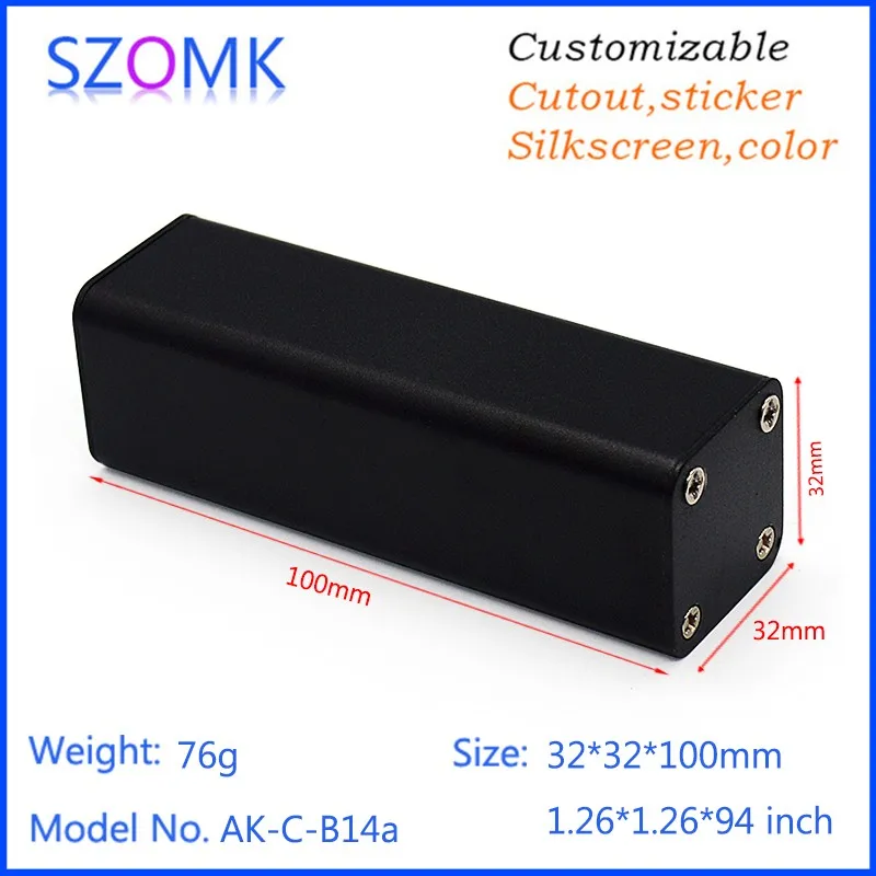 aluminum extruded enclosure project box instrument enclosure junction housing szomk chassis outlet boxes (3)
