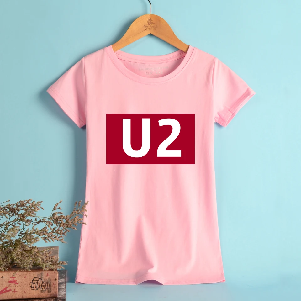 NEW U2 T shirts Women Cotton Dublin Ireland Rock Band High Quality Leisure Tees And Tops Funny