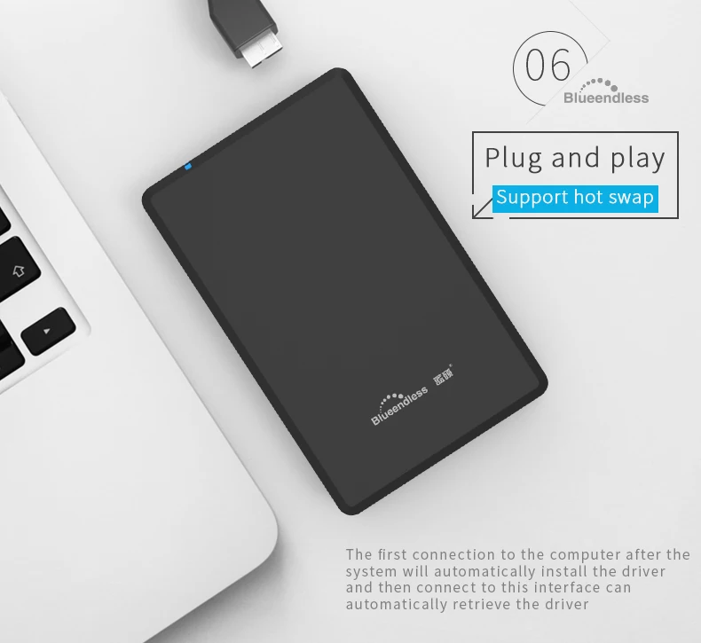 External mechanical hard drive 250G320G500G750G 1TB 2TB Sata III to USB 3.0 tool free plastic hdd enclosure 6gbps hard disk (14)