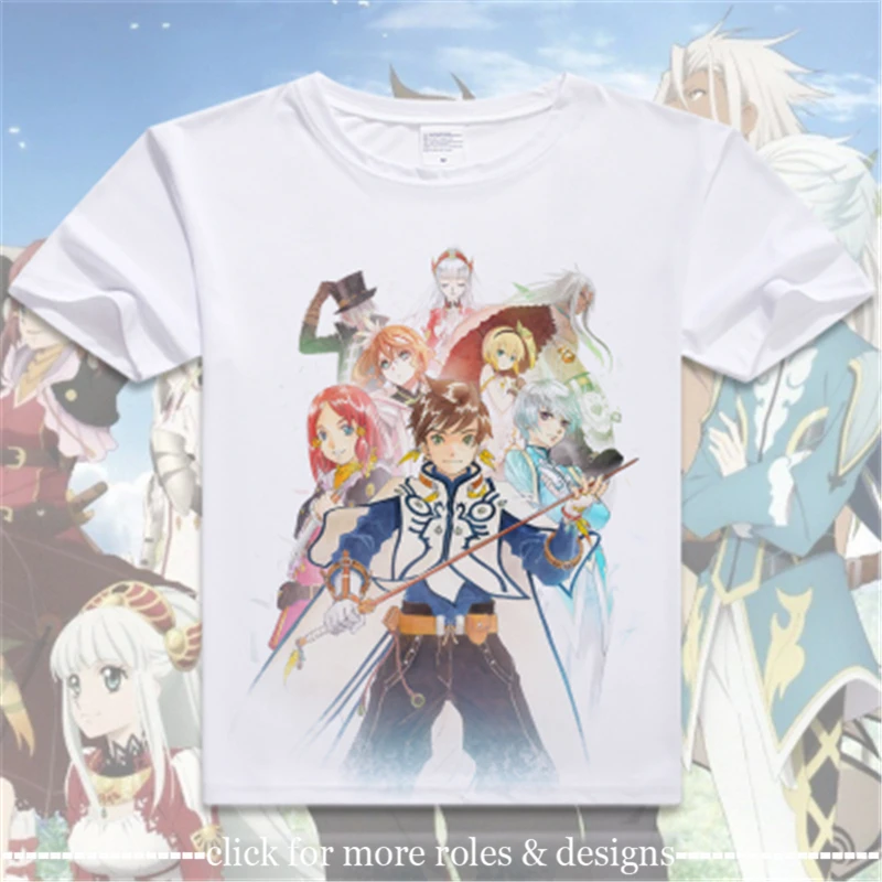 

Tales of Zestiria Sorey Rose Alisha Diphda Mikleo Cosplay Costume Cloth Unisex Short Sleeve T-shirt