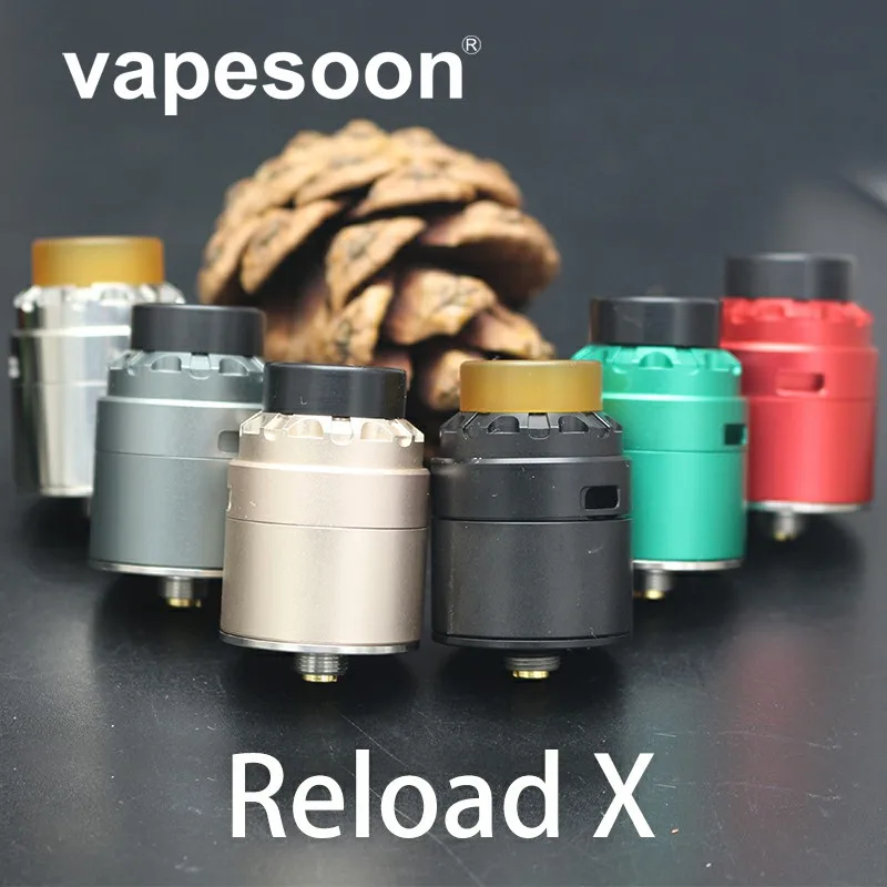 

Reload X Style RDA 24mm 510 Drip Tip With BF Pin Rebuildable Dripping Atomizer Top Airflow Design For Squonk BF Mod
