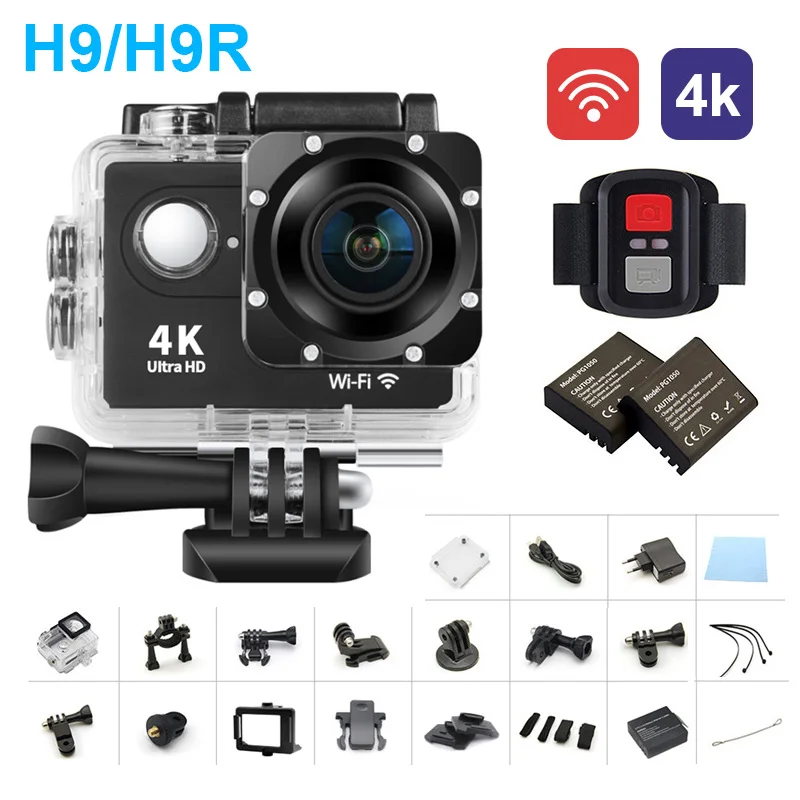 

Sports dv 4K full HD sports camera WiFi diving outdoor helmet waterproof mini camera 2.0 screen H9 h9r