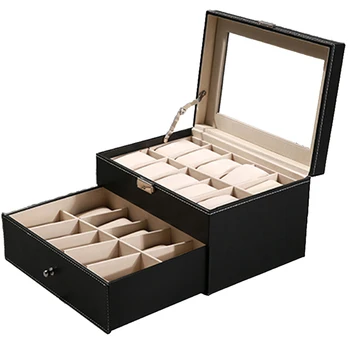 

20 Grids Handmade Watch Box Clock Box Time Box Watch Case for Watch Holding