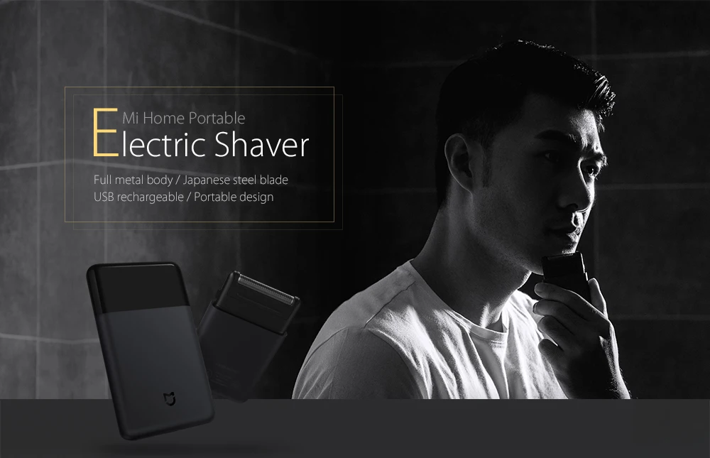 Xiaomi mi домашняя электробритва mi jia портативная перезаряжаемая USB бритва для бритья бороды полностью Металлическая Мужская бритва с низким уровнем шума