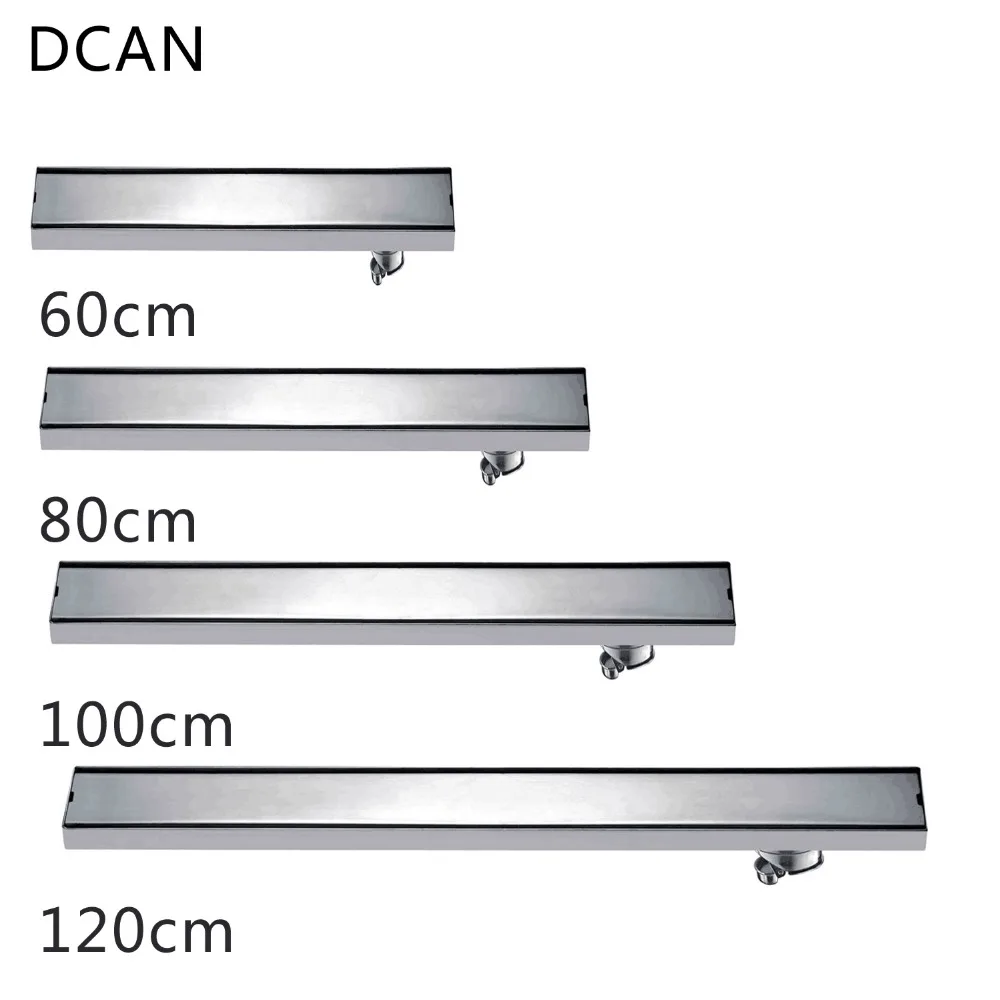 DCAN линейные Канальные сливные ворота 60 см 80 см 100 см 120 см SUS304 нержавеющая сталь дезодорирующий тип боковой ряд душевой трап