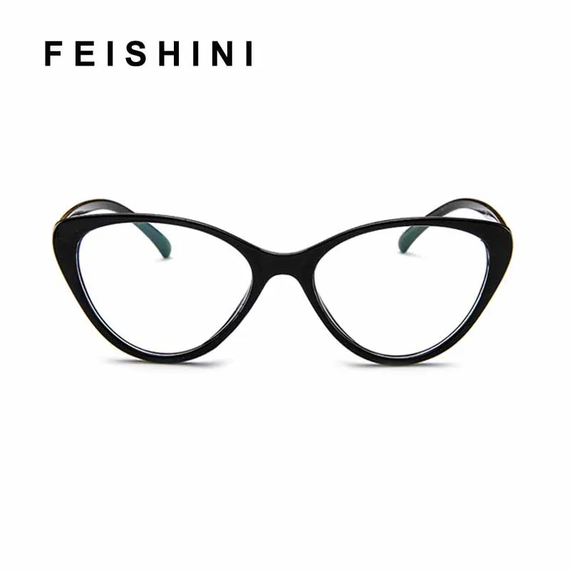 2019 Spectacle frame Black Cat Eye Glasses Frame Women brand Clear Lens Eyewear frames Ladies Myopia Nerd Red eyeglasses frame