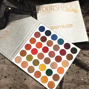

Beauty Glazed 36 Colors Eye Shadow Soft Smoky Nude Eyeshadow Pigments Powder Makeup Palette Easy to Wear Shimmer Matte Eyeshadow