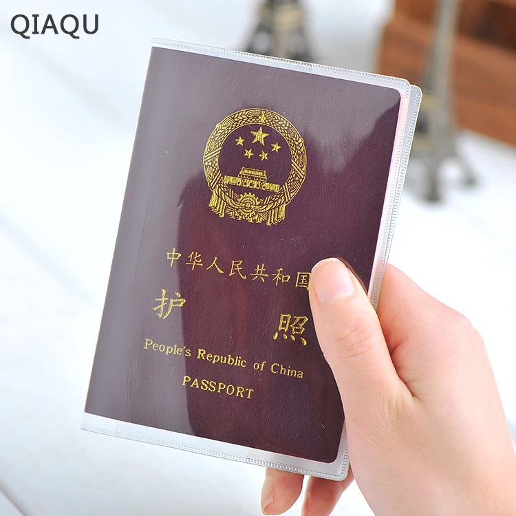 Transparent Plastic Passport Cover for Women and Men Waterproof Covers