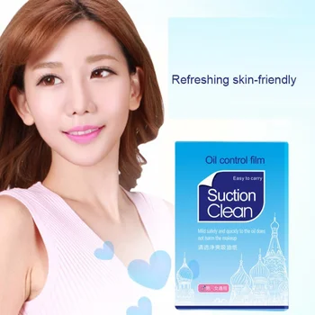 

50Pcs/Bag Facial Tissue Papers Blue Film Oil Absorbing Control Face Blotting Cleaning Papers