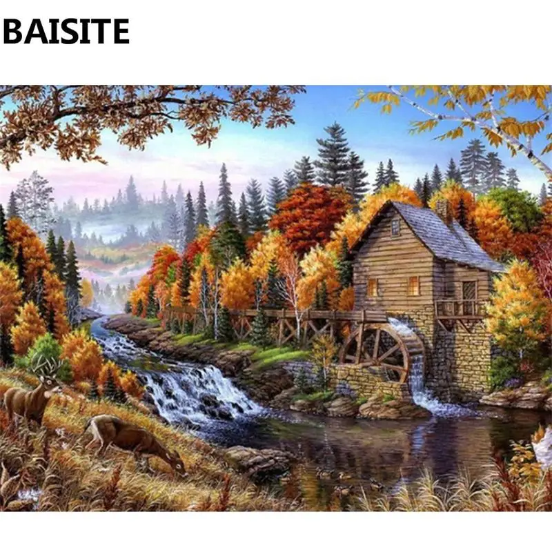 Картина маслом по номерам BAISITE C128 сделай сам настенное изображение на холсте с