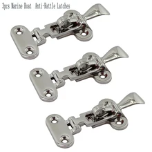 3 шт. морской лодка для подвешивания анти-погремушка защелка Нержавеющая сталь запираемый удерживайте зажим двухслойные Hasp