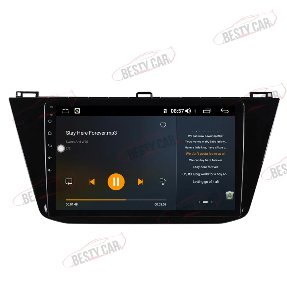 Top 10.1" Android 8.1 Car Multimedia Player Stereo Radio for Volksweagen VW Tiguan L 2017 18 GPS Navigation Head Unit DSP 2.5D+IPS 5