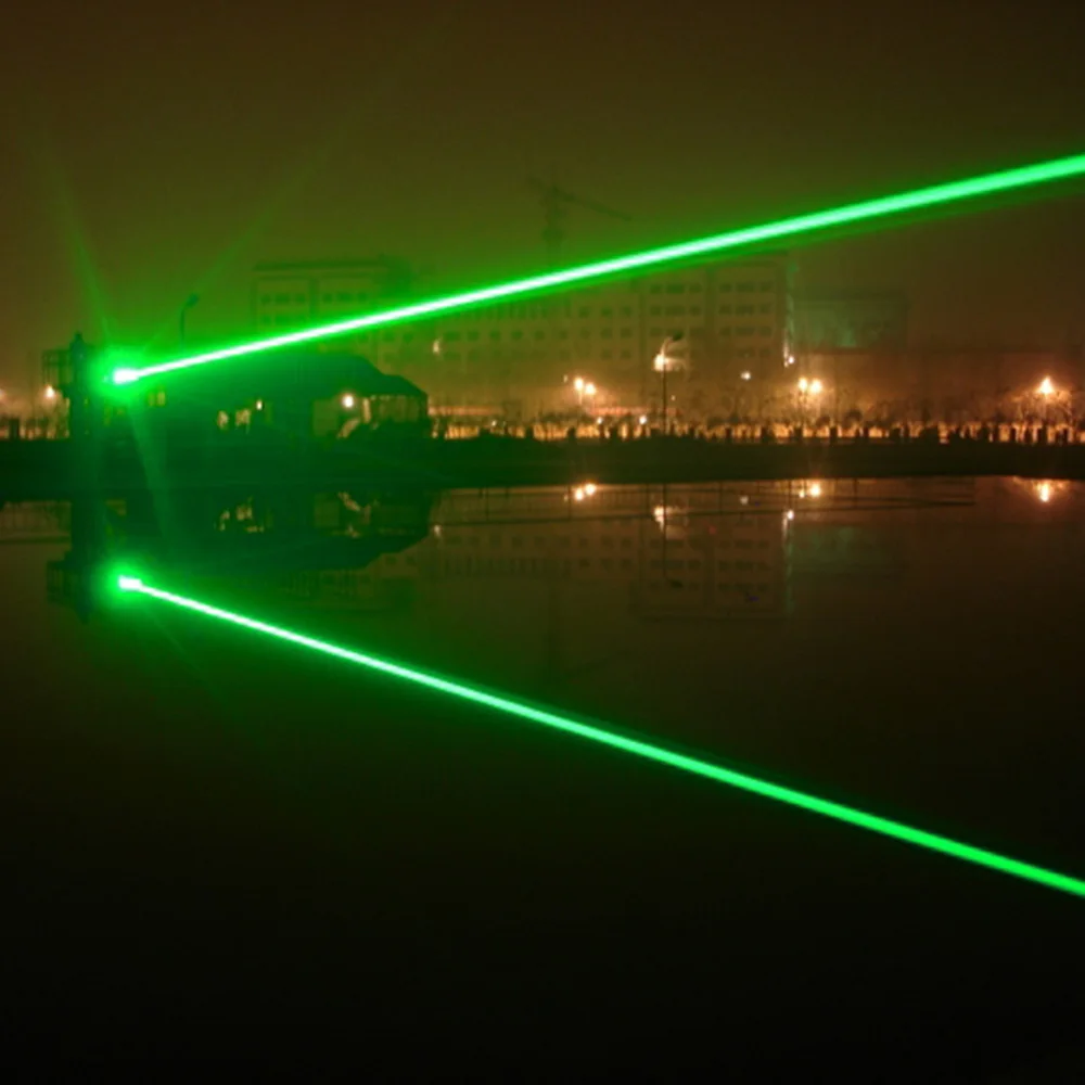 focalizável ponteiro laser verde com bloqueio (preto)