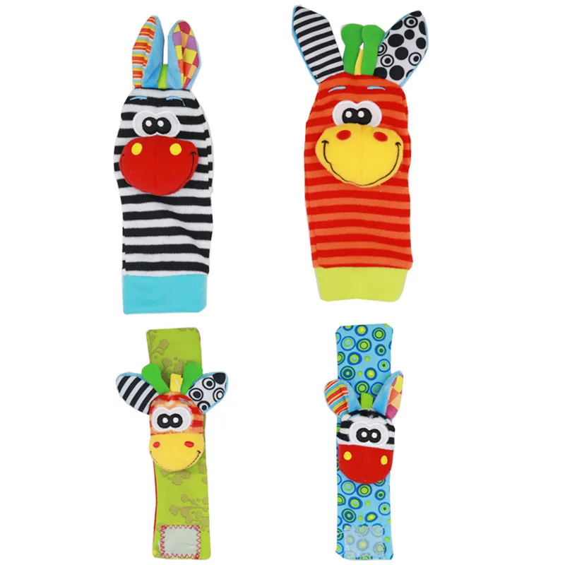 2/4 шт. детские носки погремушки|cartoon baby socks|baby socksbaby cute socks |