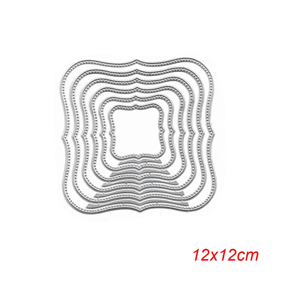 Металлические режущие штампы, кривые рамки, квадратные, сделай сам, скрапбукинг, открытка, альбом для создания, тиснение, дырокол, ремесло, Diecuts, новинка