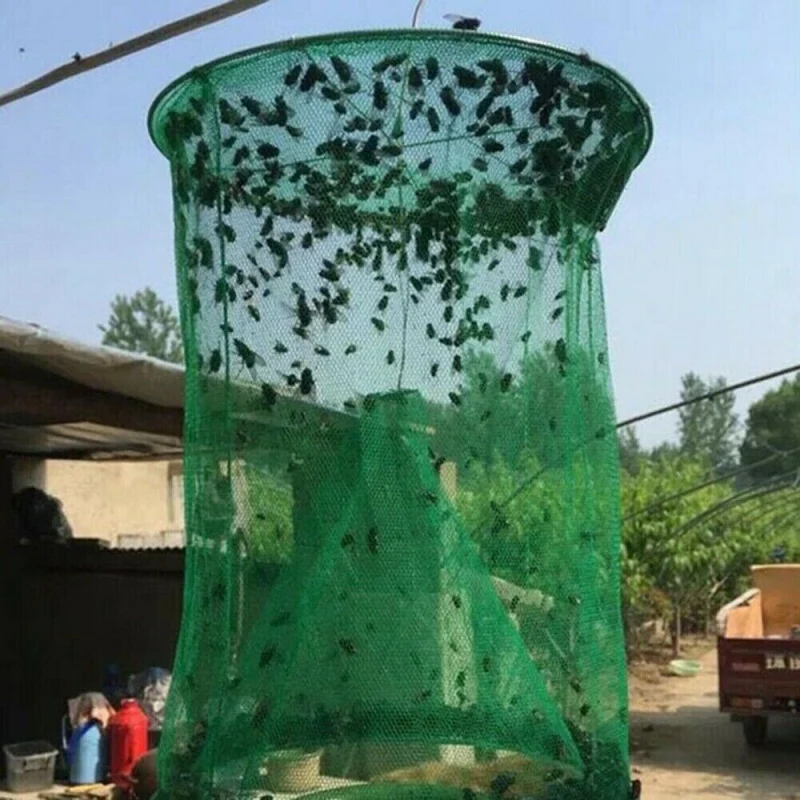 

Folding Capture Fly kill Pest Control Trap tools Reusable Hanging Fly Catcher Killer Flytrap Cage Net Trap Garden Supplies