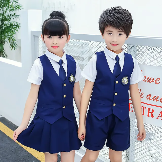Summer new school uniforms kindergarten sets of clothing British wind