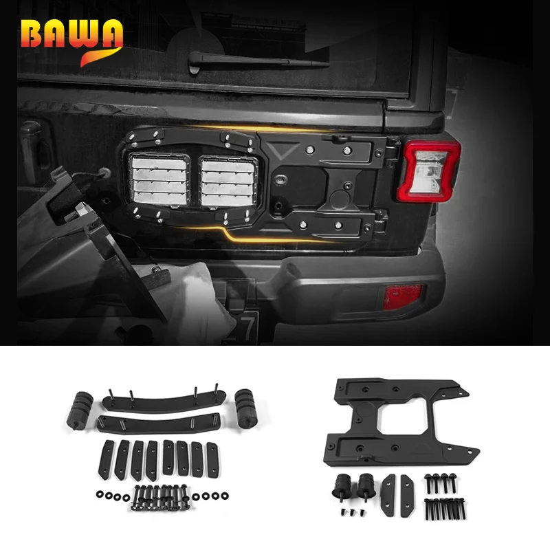 BAWA запасная шина монтажный комплект для Jeep Wrangler JL 2018 задняя дверь консоль с шиной