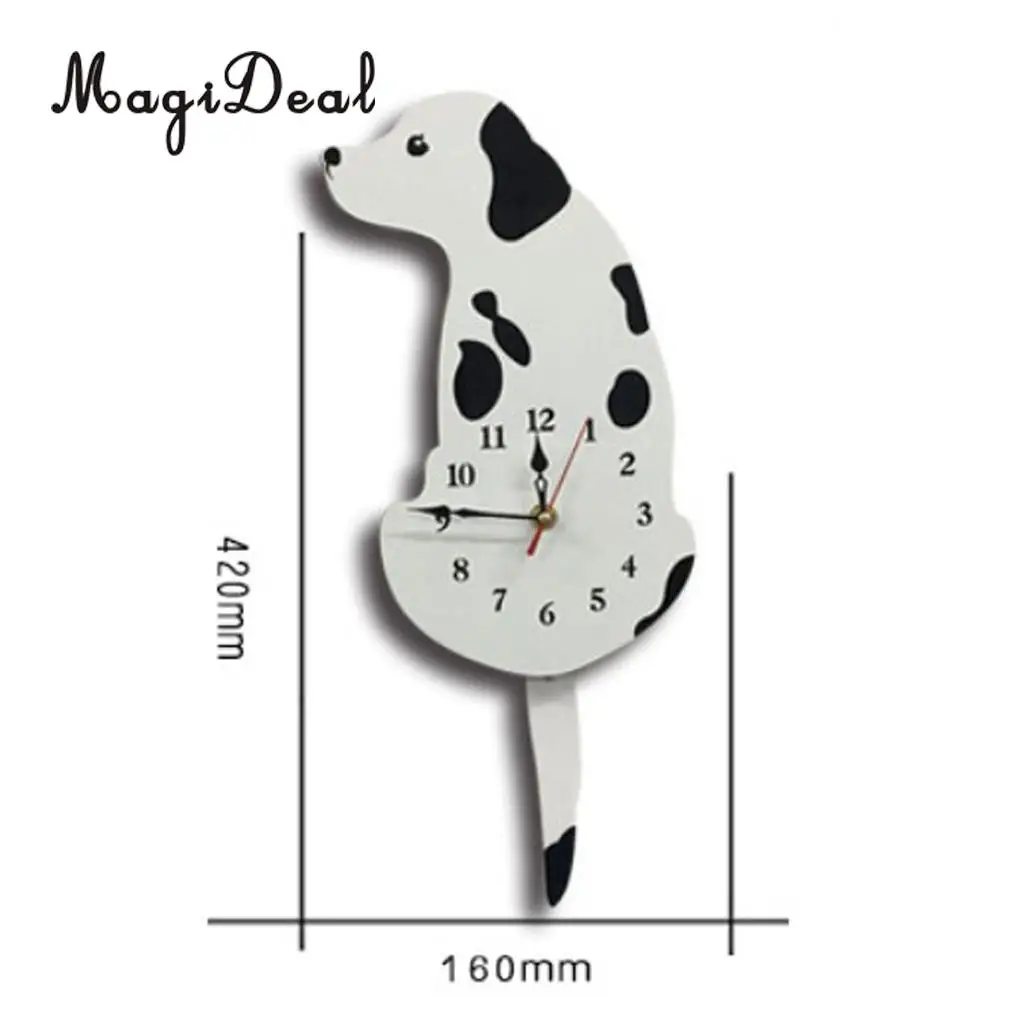 Cute Lovely Cartoon Tail Wagging Labrador Dog Silent Animal Decorative Time Watch Silently Home Decor Props