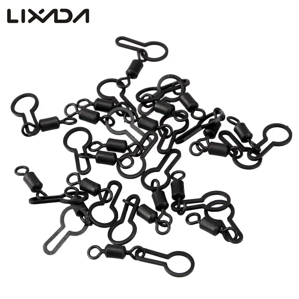 

20Pcs/lot Swivel Racket-shape Fishing Swivel Snap Carp Fishing Terminal for Carp Fishing Accessories