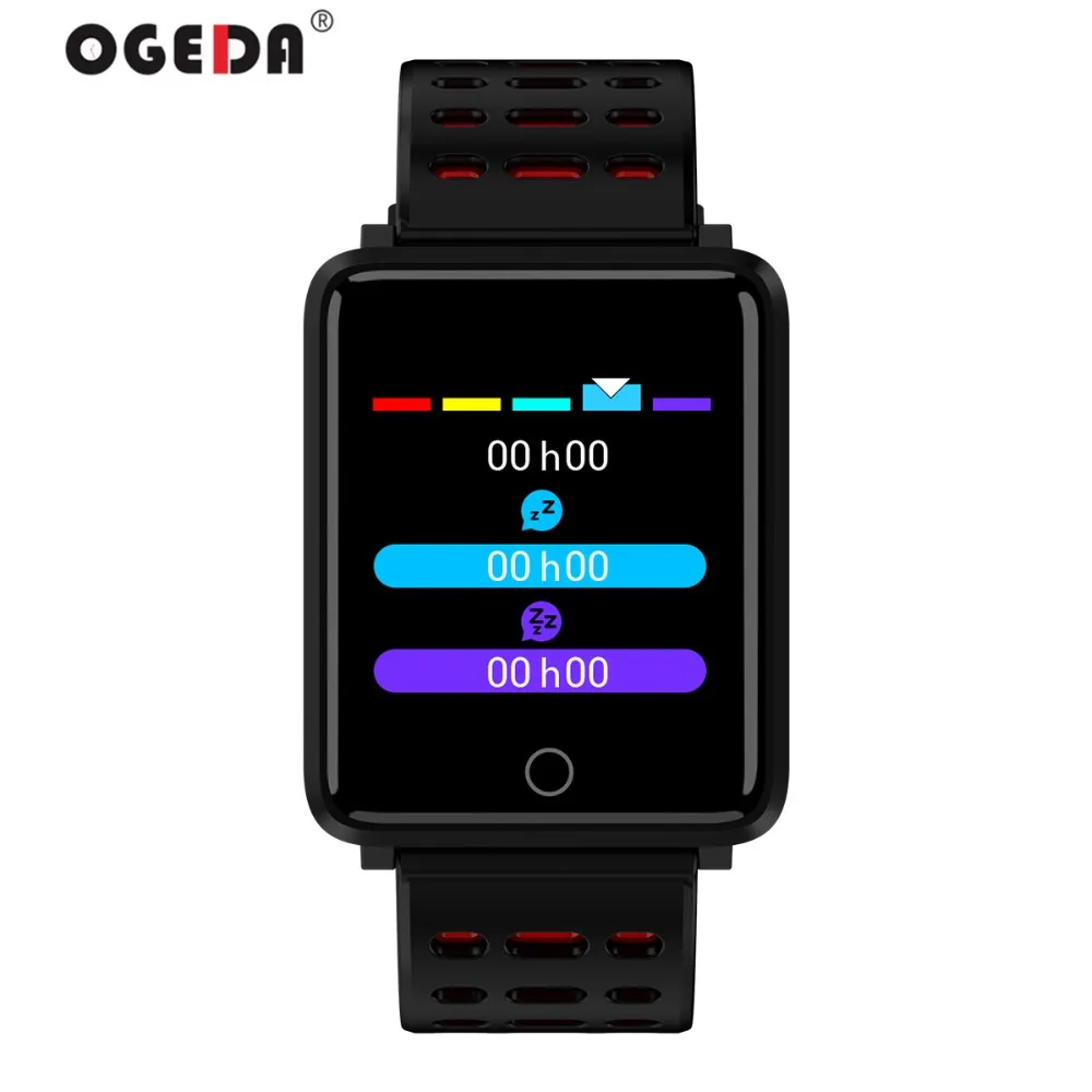 

OGEDA 2019 Smart Bracelet Men Women Color Screen Blood Pressure Fitness Sleep Tracker Heart Rate Monitor Sport for Android IOS