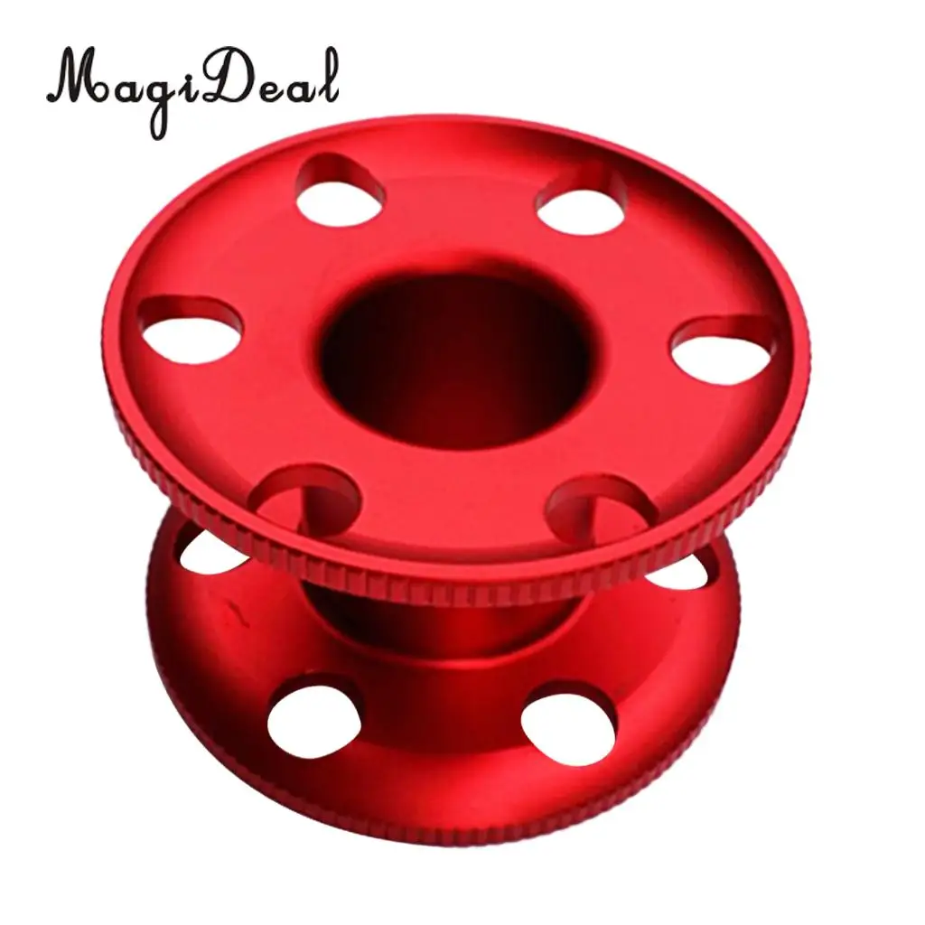 Ultra-light Aluminum Alloy Scuba Diving Finger Spool Dive Reel Guide Line Spool Snorkeling Gear Accessories - Red