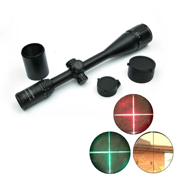 

6-24X50 Hunting Sniper Riflescope Green Red Dot Scope Rifle Scope Front And Rear Sights For Airgun Rilfe
