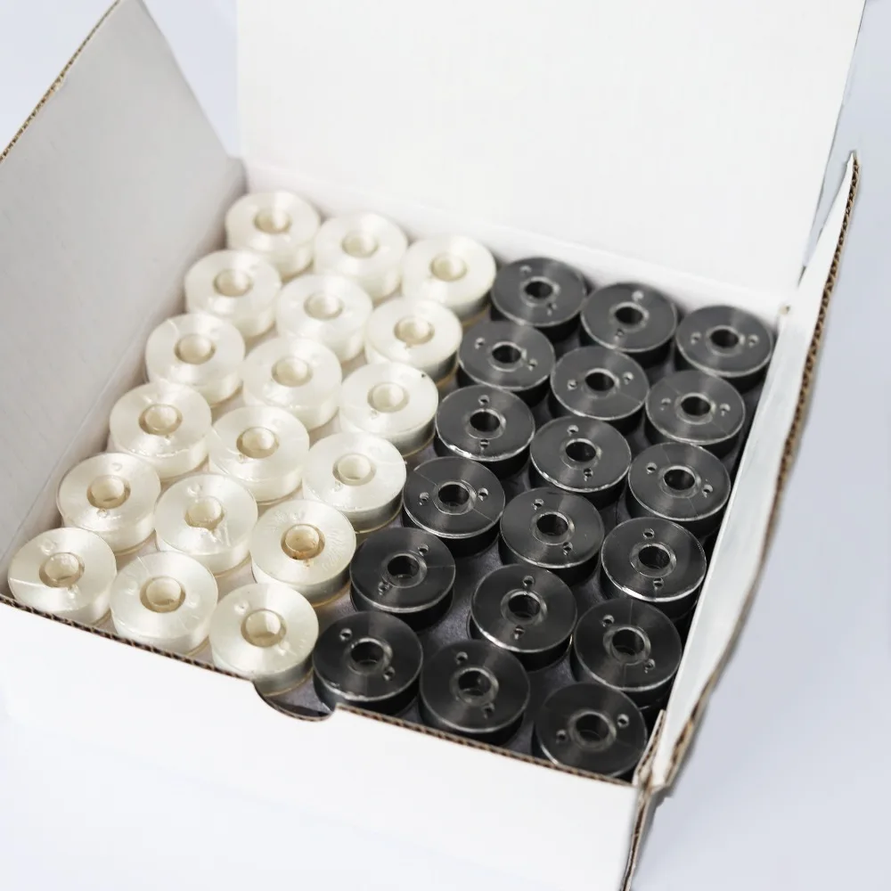 144pcs L Size Plastic Sided Prewound Bobbins Thread for Machine