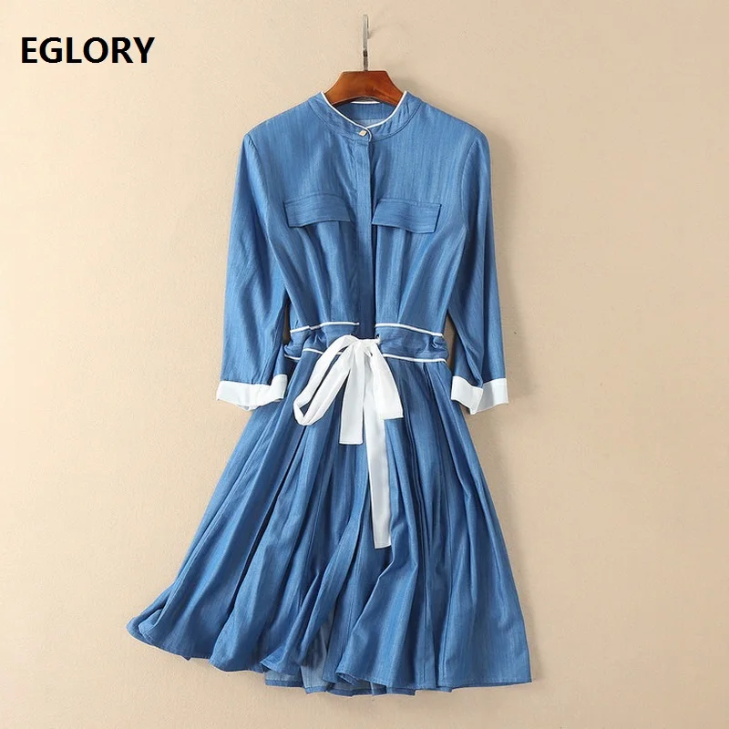 100% Cotton Denim Dress Casual Spring Jeans Women Dress 2018 Fashion Ladies Drawstring Waist A-Line Blue Denim Clothes Street 100% Cotton Denim Dress Casual Spring Jeans Women Dress 2018 Fashion Ladies Drawstring Waist A-Line Blue Denim Clothes Street
