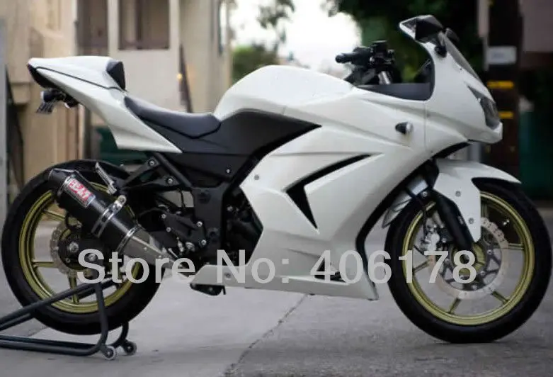 Литьевая форма ниндзя 250R обтекатель для ZX250R 2008-2012 жемчужный белый велосипед ABS Обтекатели Aftermarket Kit(литье под давлением