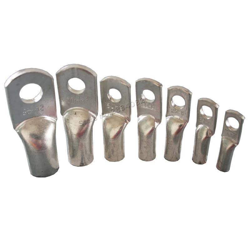 10 шт. JG M8 M12 10mm2 16mm2 25mm2 35mm2 50mm2 70mm2 95mm2 с отверстием для болта кабель из луженой меди