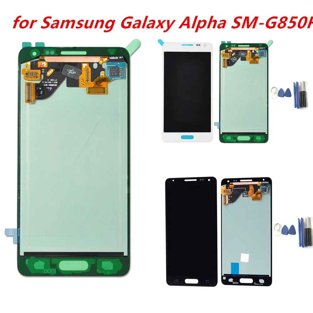 

Super AMOLED LCDs For Samsung Galaxy Alpha G850 G850F G850M LCD Display Touch Screen Digitizer Assembly Replacement