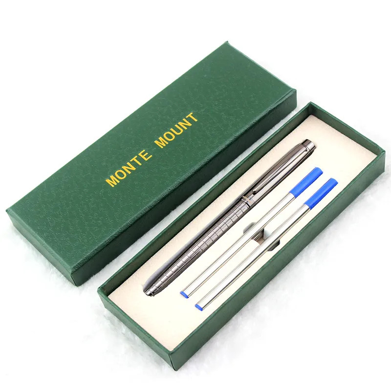 Ручка роллер monte Pen 856 Высококачественная однотонная серая деловая офисная