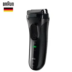 Braun Series 3 электробритв 3020 S S3 бритвы лезвия бороды бритвенный станок для Для мужчин Уход За Лицом Триммер для длинных волос 100-240 В