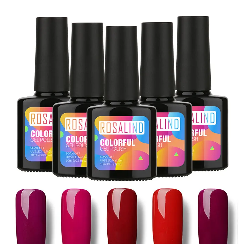

ROSALIND Gel 1S Gel Nail Polish 10ML RED Color Series Color UV Builder Gel Nail Polish Acrylic for Nail Gel Polish Nail Art